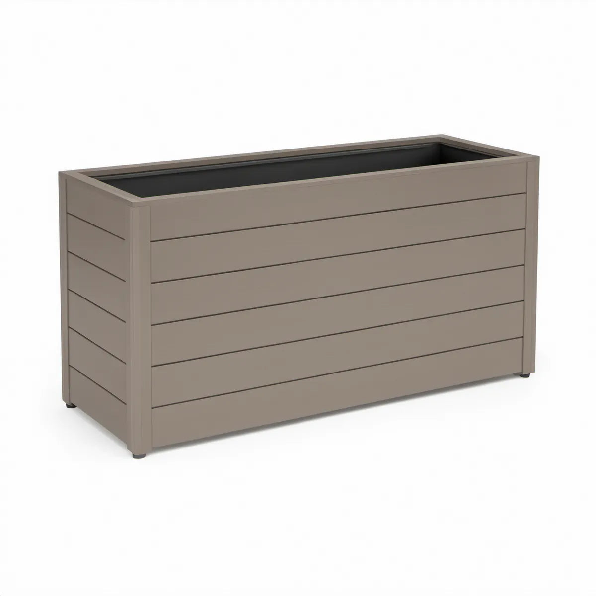 Obdélníkový zahradní truhlík z PP 100 × 40 × 40 cm, taupe